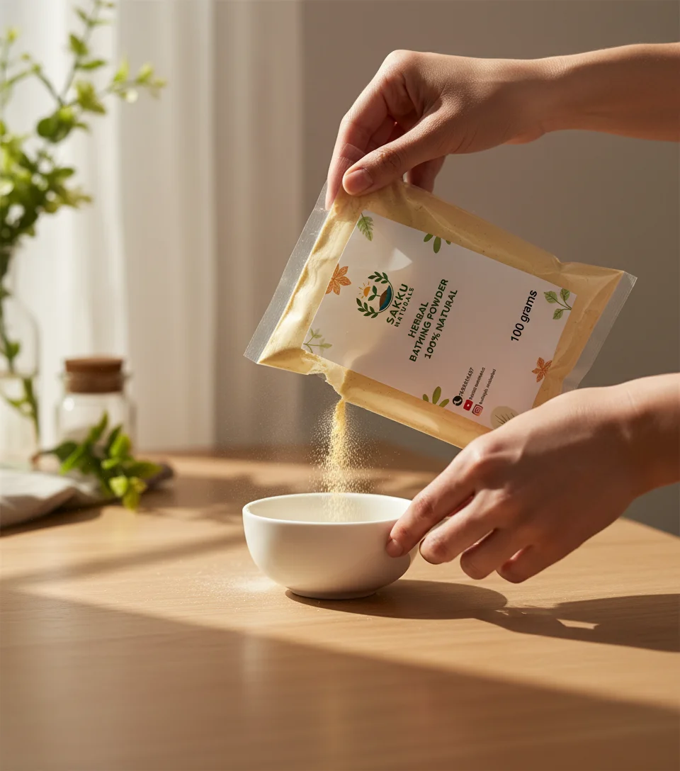 Sakku Naturals Herbal Bathing Powder 100 Grams 3