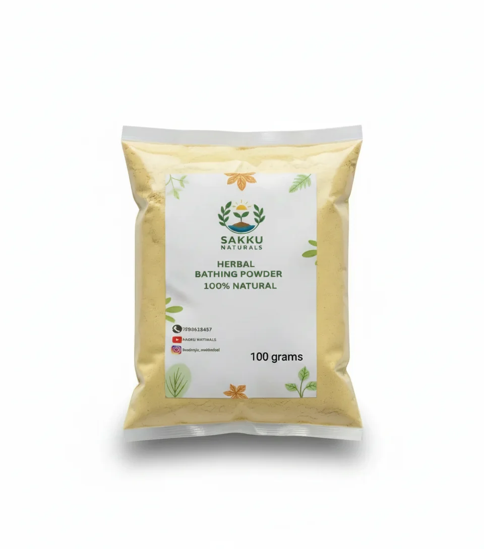 Sakku Naturals Herbal Bathing Powder 100 Grams thumbnail 2