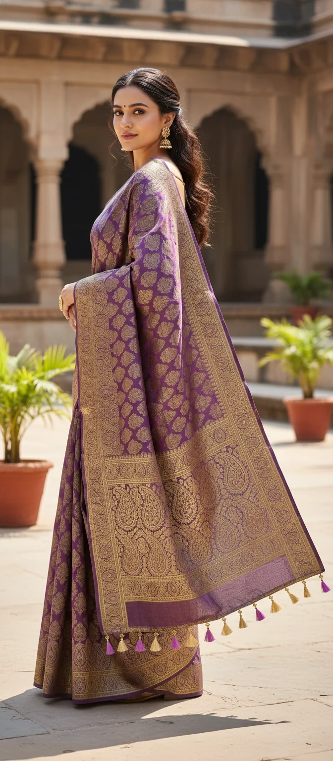 Beautiful Saree Kuchhu Design.Handcraft. 2