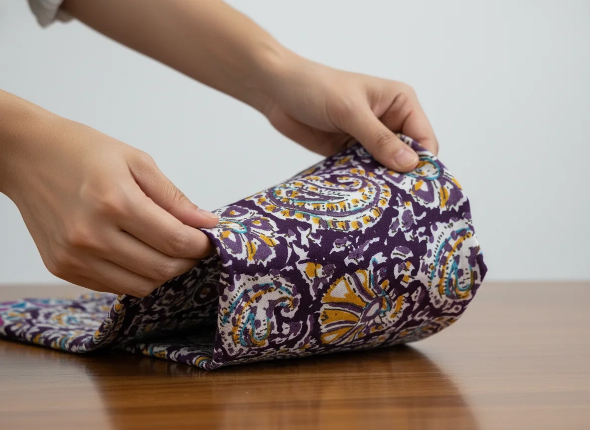 Bhagwati Fab Raju Cotton Purple Paisley Floral Printed Fabric Blouse Piece 1 Meter 5