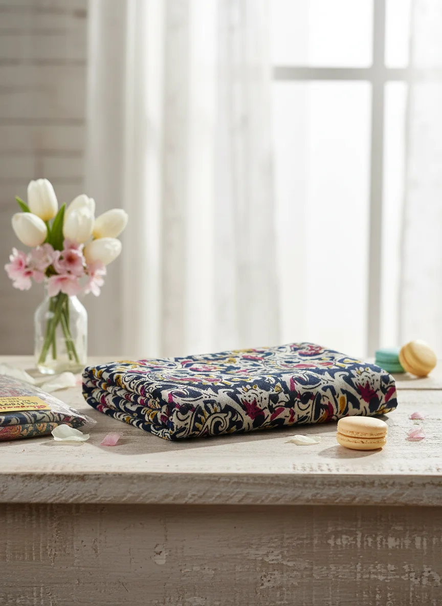 Bhagwati Fab Raju Cotton Printed Fabric - Floral Paisley Design Blouse Piece 2