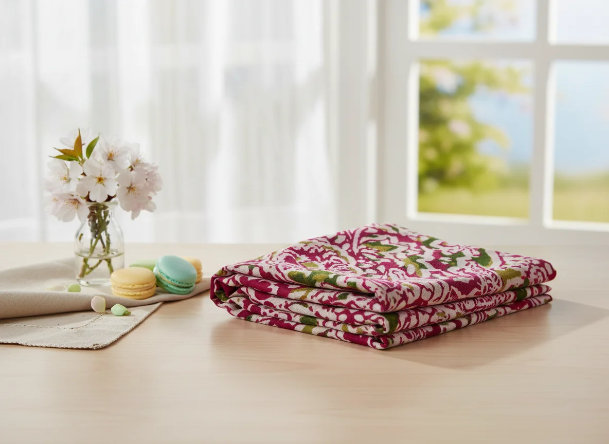 Raju Cotton Magenta Green Floral Printed Fabric Blouse Piece 1 Meter 1