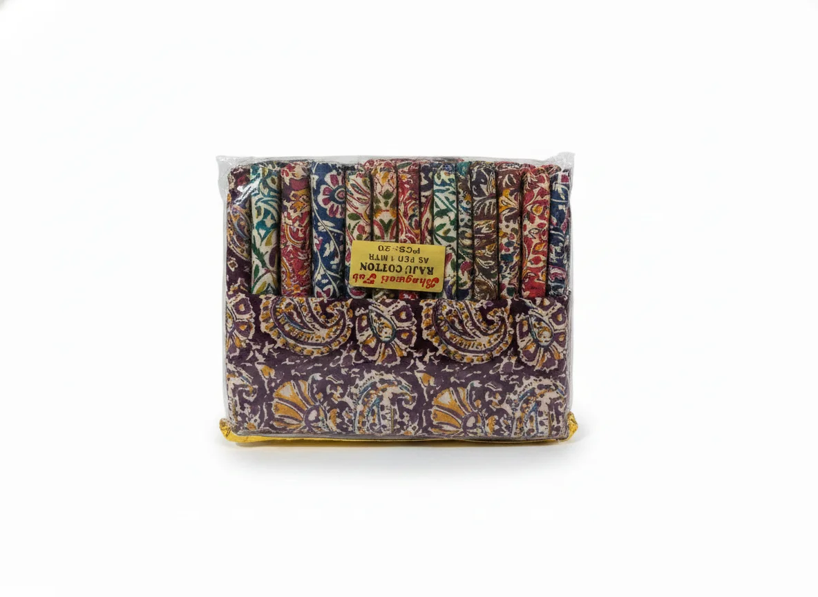 Bhagwati Fab Raju Cotton Purple Paisley Floral Printed Fabric Blouse Piece 1 Meter 2