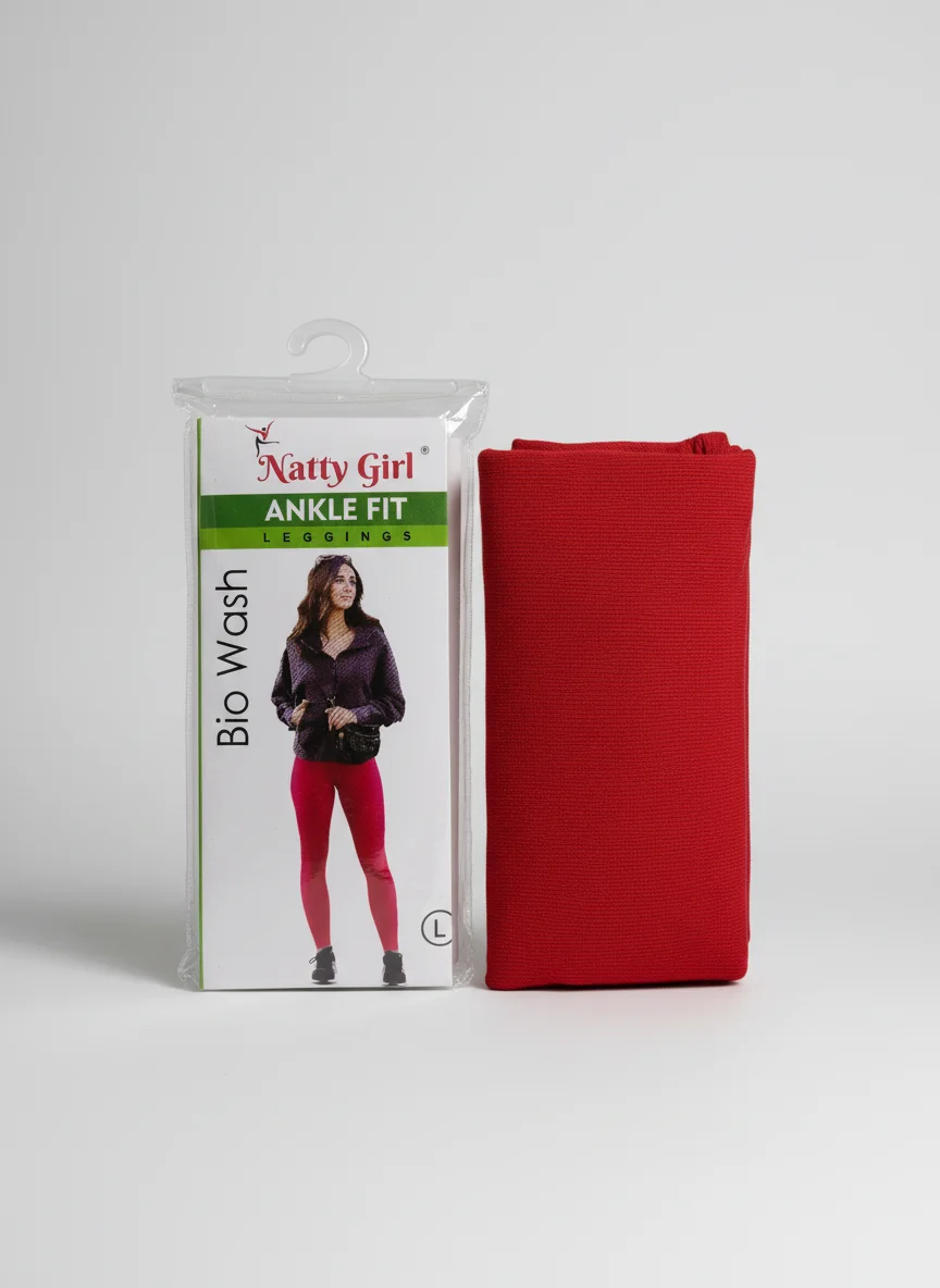 Natty Girl Red Ankle Fit Bio Wash Leggings