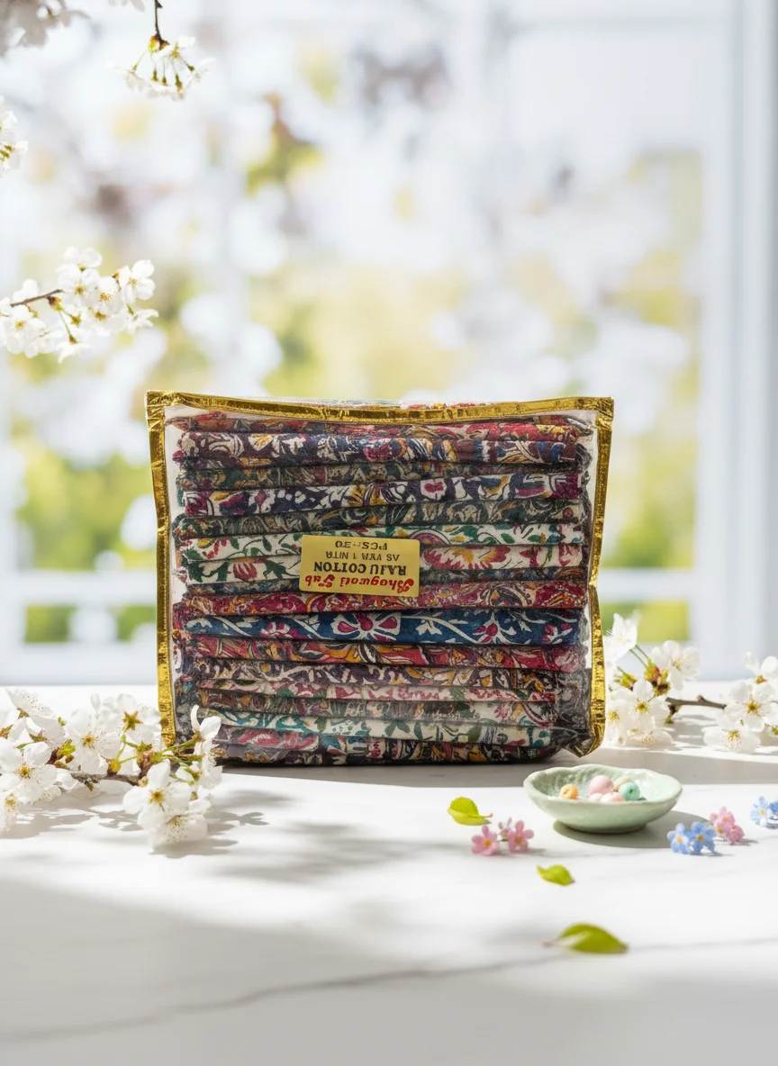 Bhagwati Fab Raju Cotton Dark Blue Floral Printed Fabric Blouse Piece 1 Meter 4