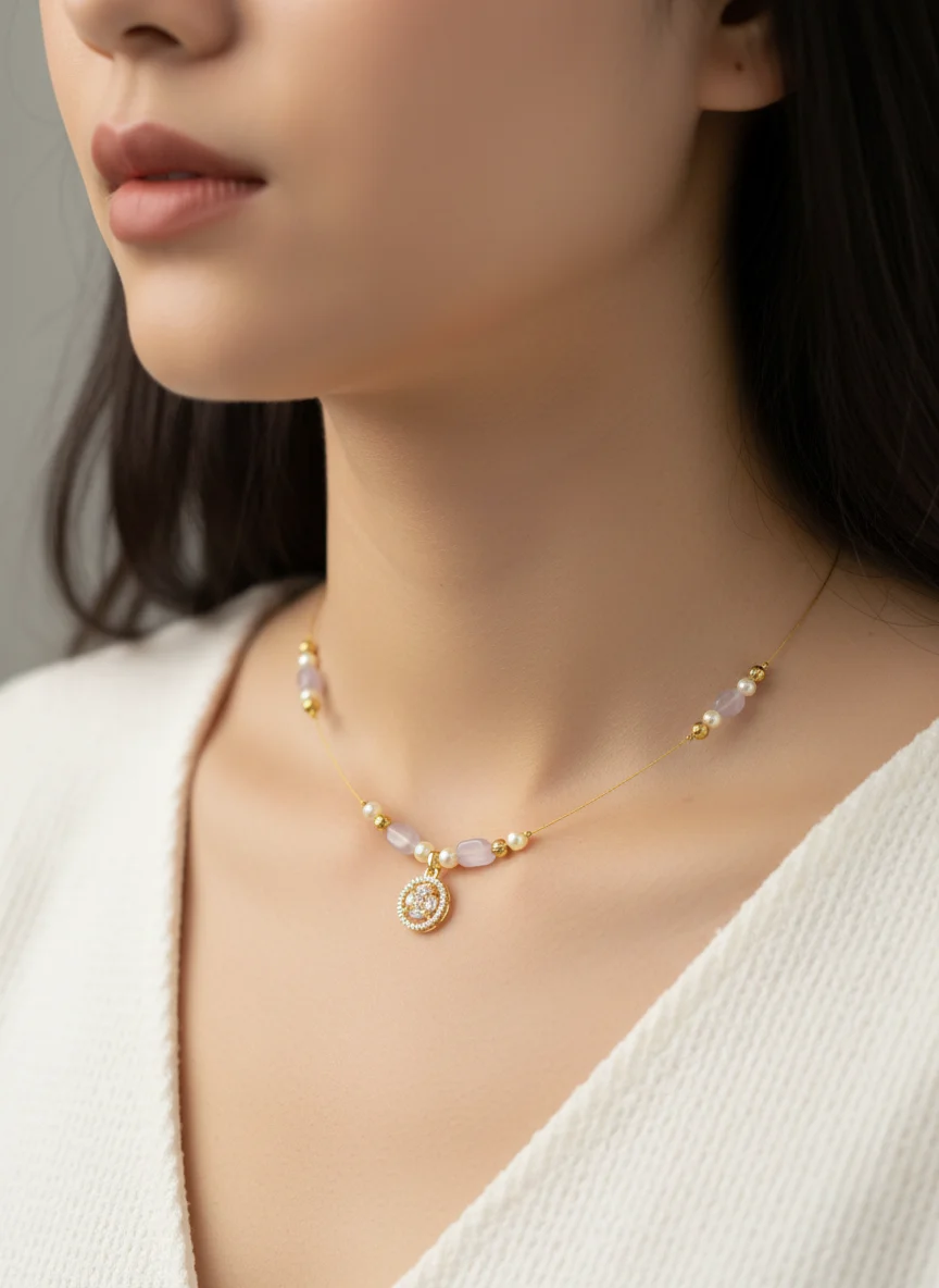 “Pearl Glow Pendant Chain” 6