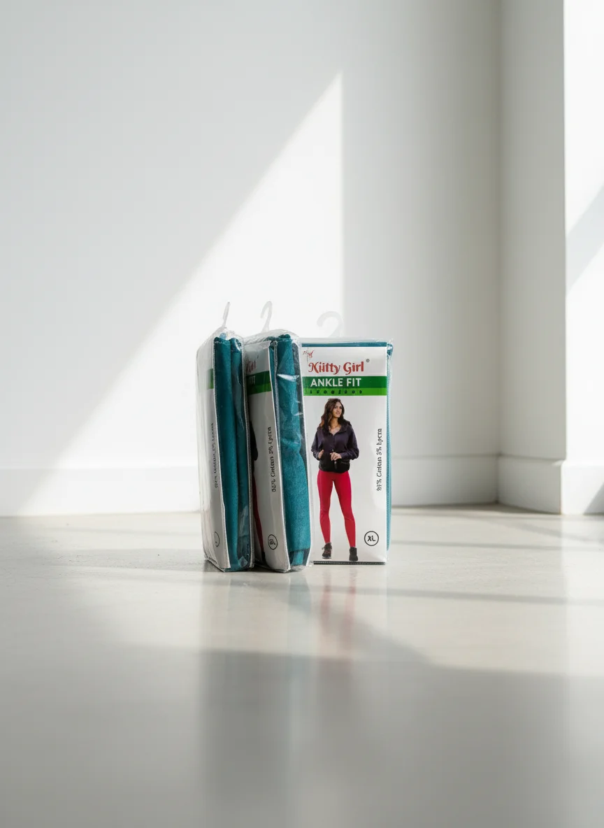 Natty Girl Ankle Fit Leggings – Bio Wash Cotton (Premium Quality)Rama Green Colour 4