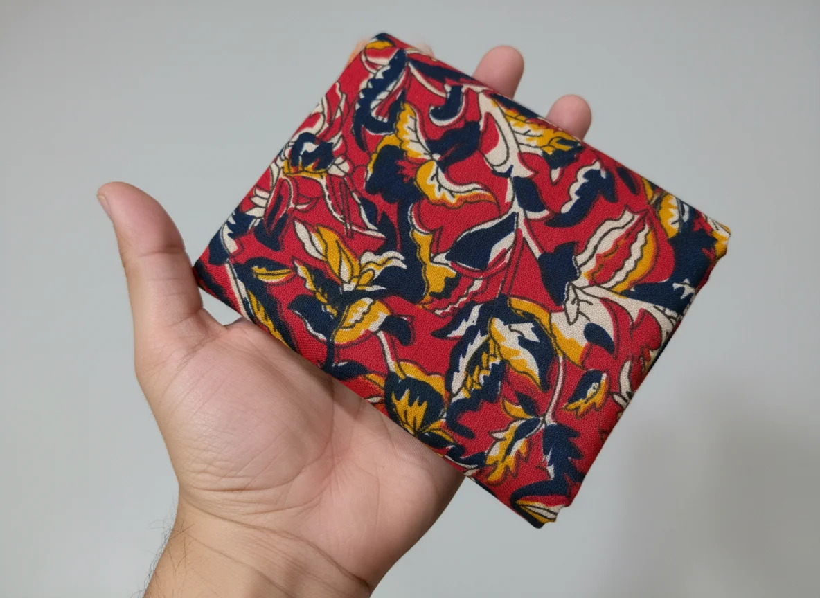 Bhagwati Fab Raju Cotton Red Floral Printed Fabric Blouse Piece 6