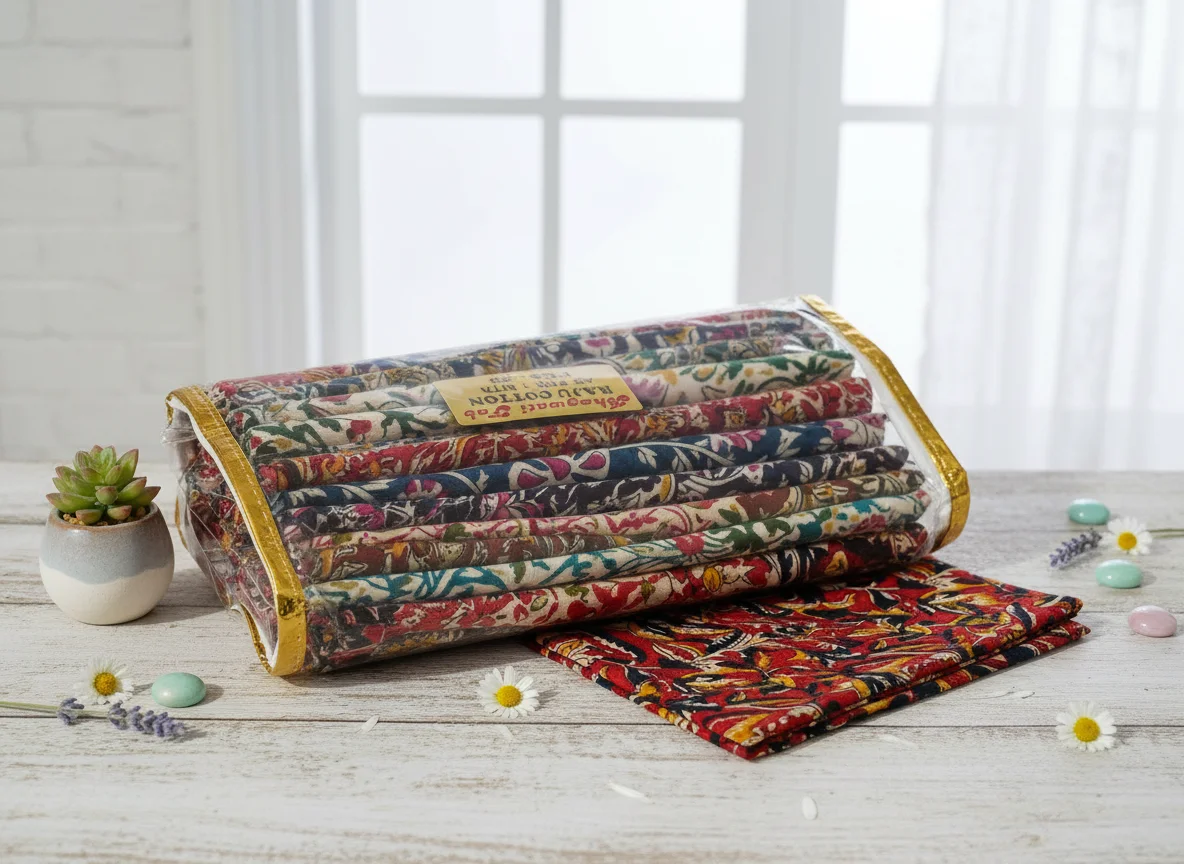 Bhagwati Fab Raju Cotton Red Floral Printed Fabric Blouse Piece 2