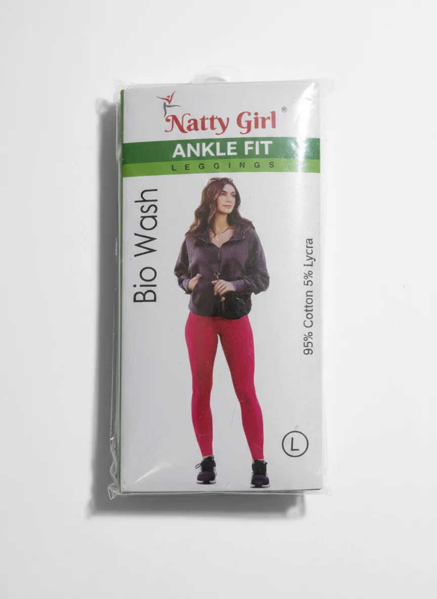 Natty Girl Ankle Fit Bio Wash Blue Grey Leggings thumbnail 3