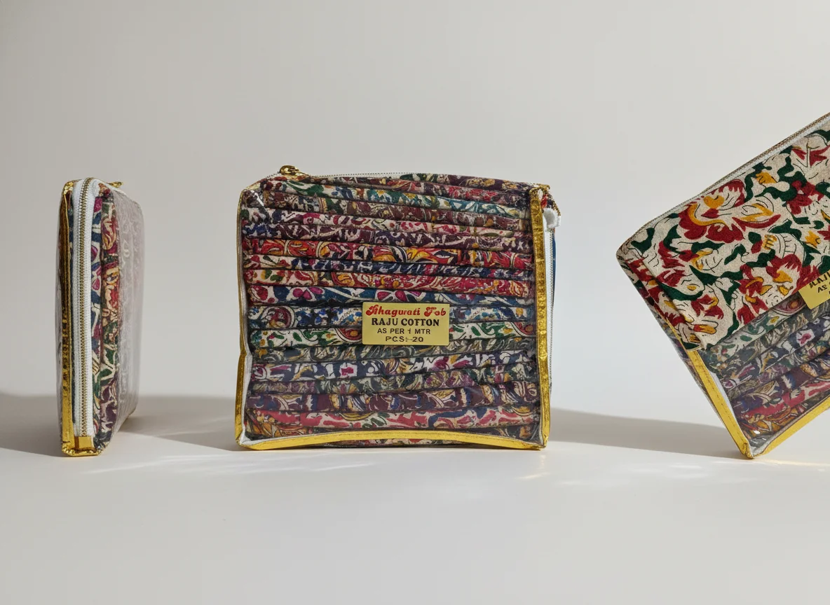 Bhagwati Fab Raju Cotton Printed Fabric Assorted Designs 1 Meter Blouse 5