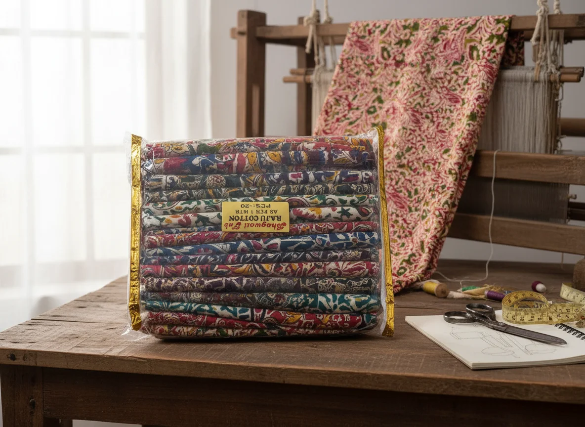 Raju Cotton Magenta Green Floral Printed Fabric Blouse Piece 1 Meter 2