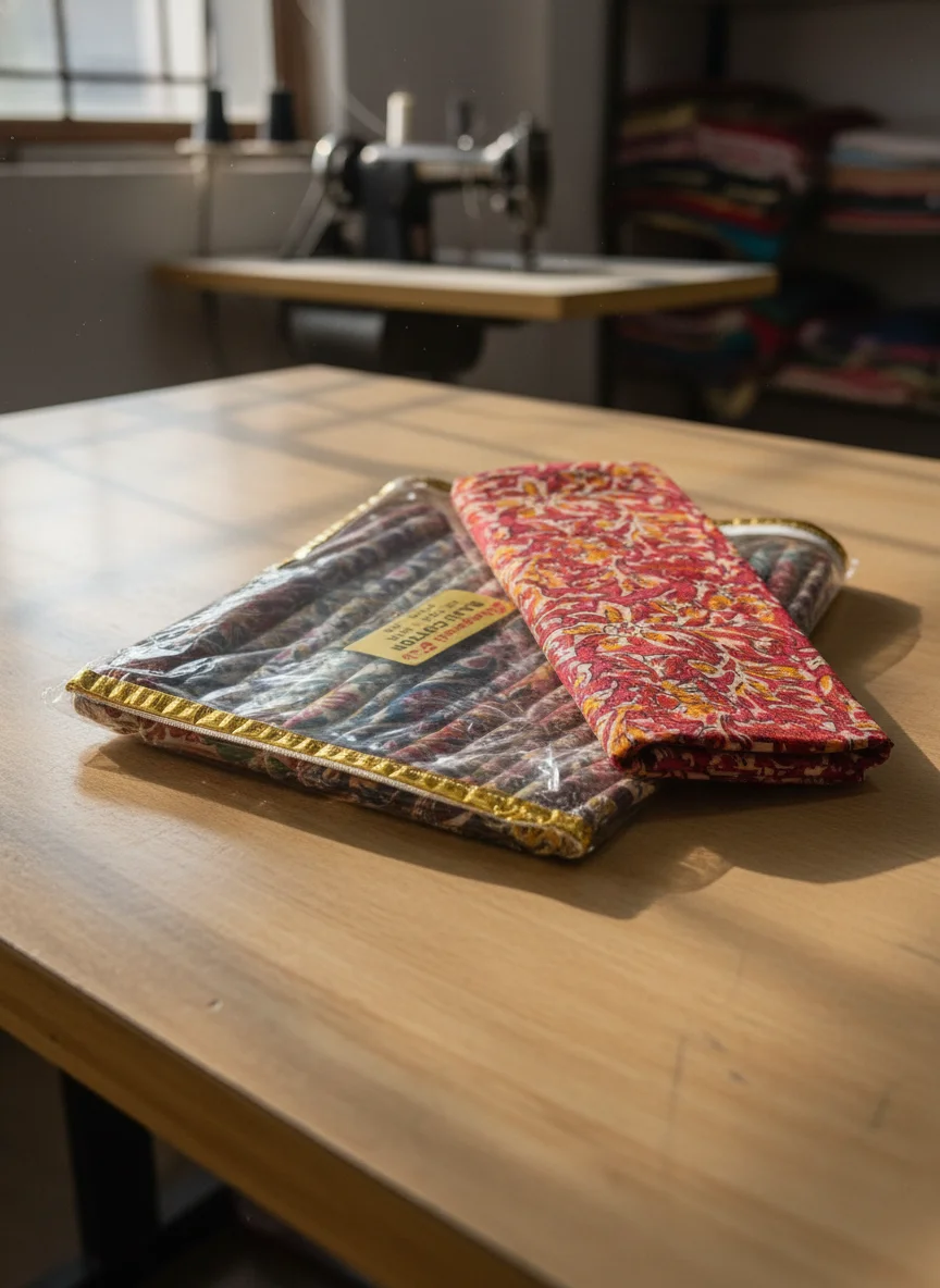 Bhagwati Fab Raju Cotton Red Orange Floral Printed Fabric Blouse Piece 1 Meter 2