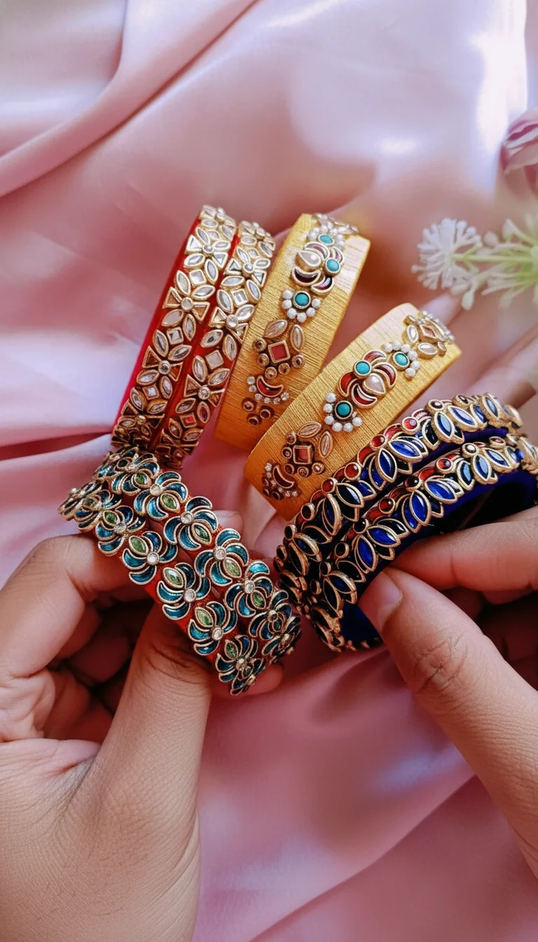 Assorted Traditional Indian Bangle Collection thumbnail 2