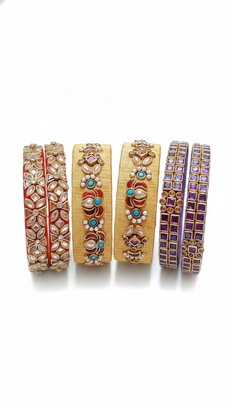 Assorted Traditional Indian Bangle Collection thumbnail 2
