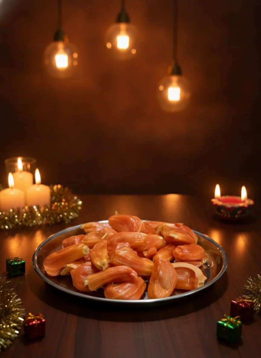 Fresh Peeled Orange Jackfruit Pods thumbnail 2