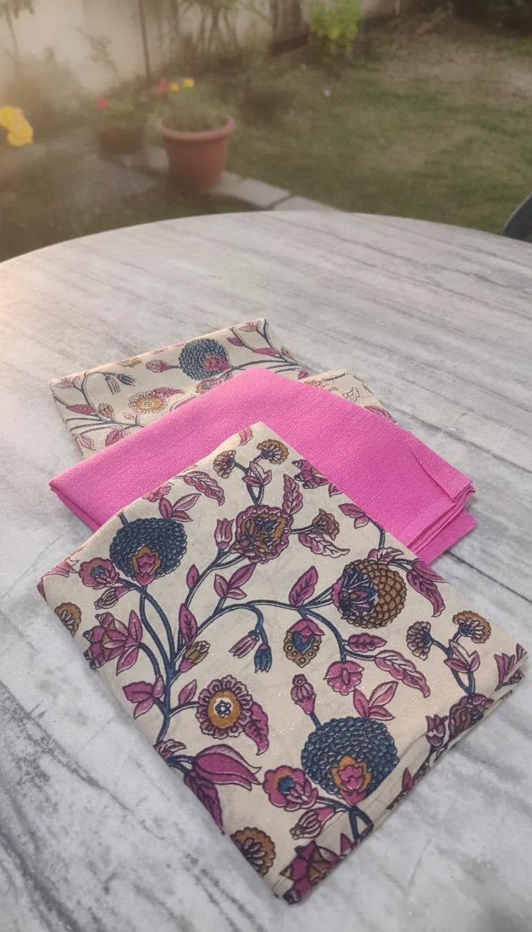 kalamkari cotton dress material thumbnail 6