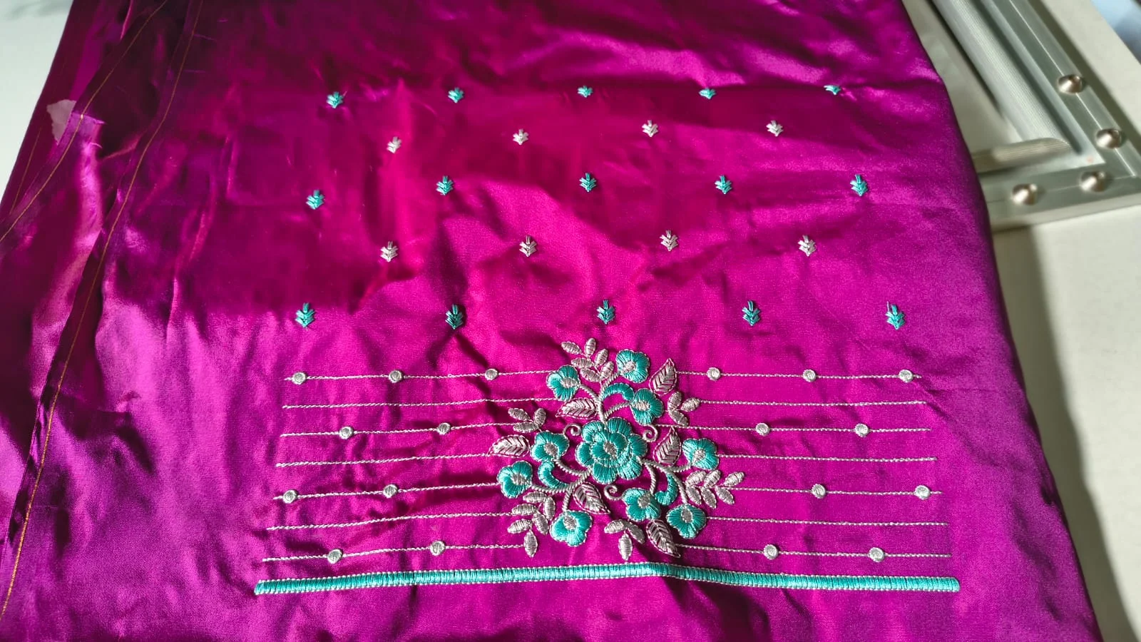 Computer embroidery work blouse piece 2