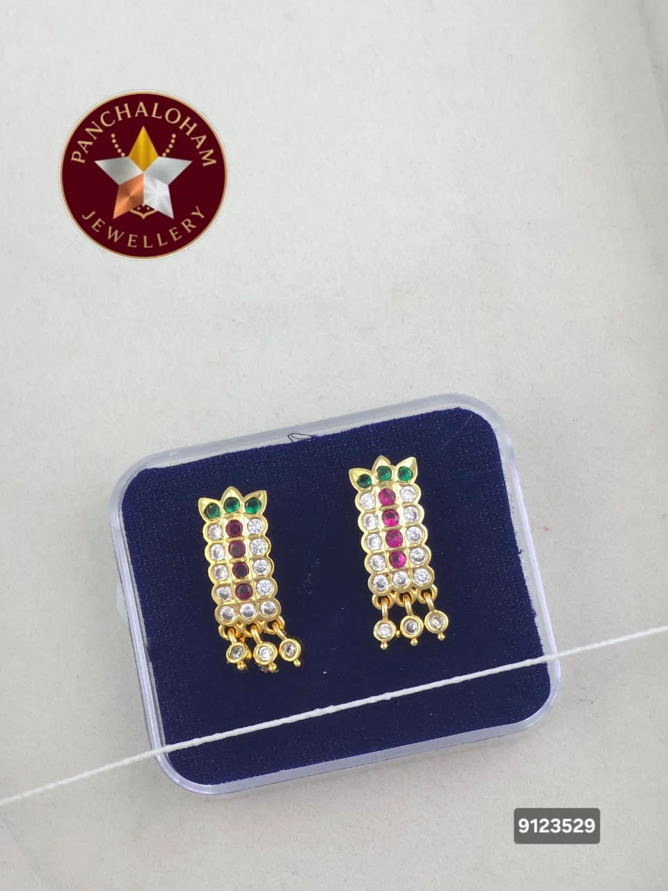 Panchalohalu earrings gold finish 25