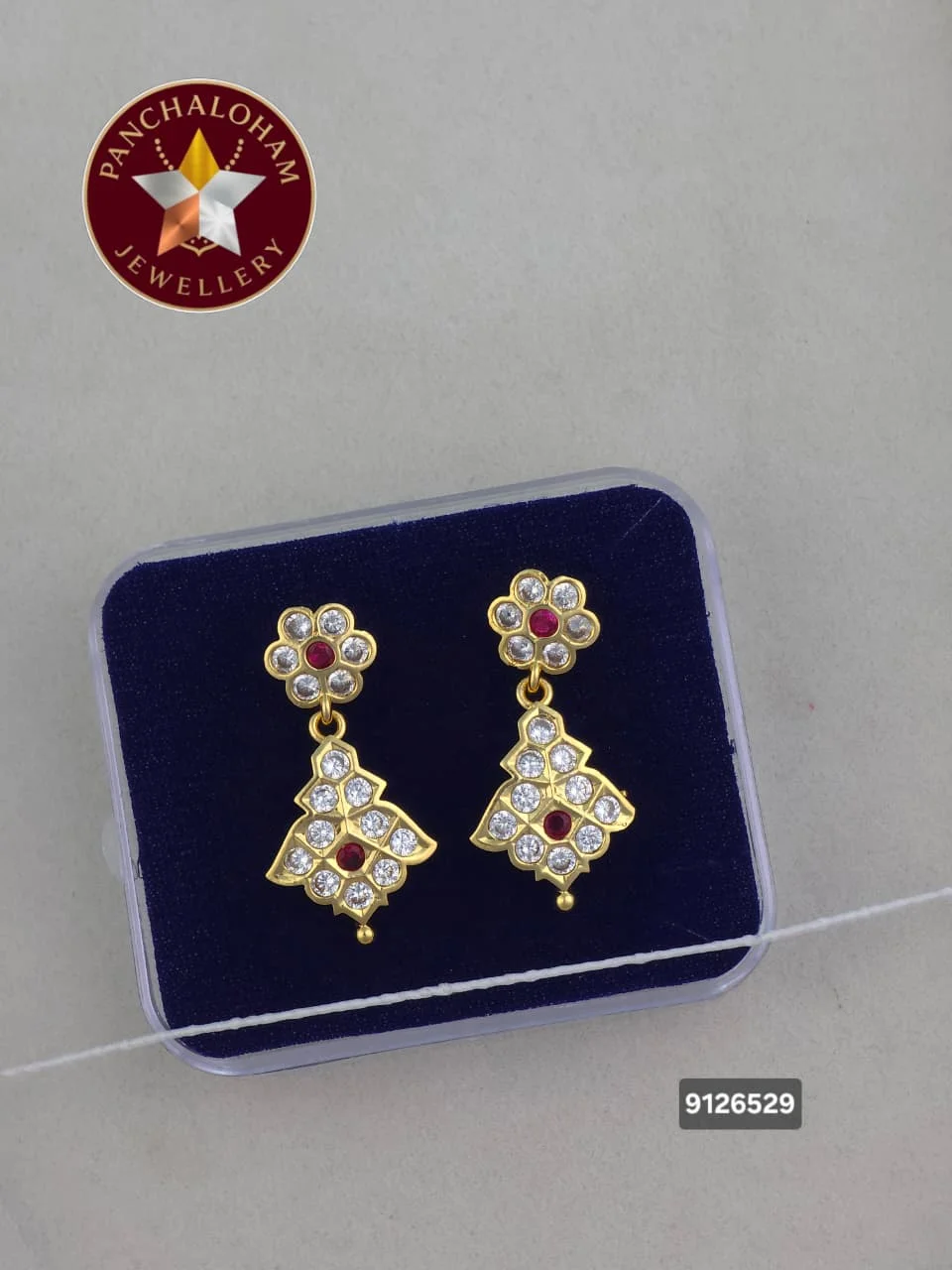 Panchalohalu earrings gold finish 19