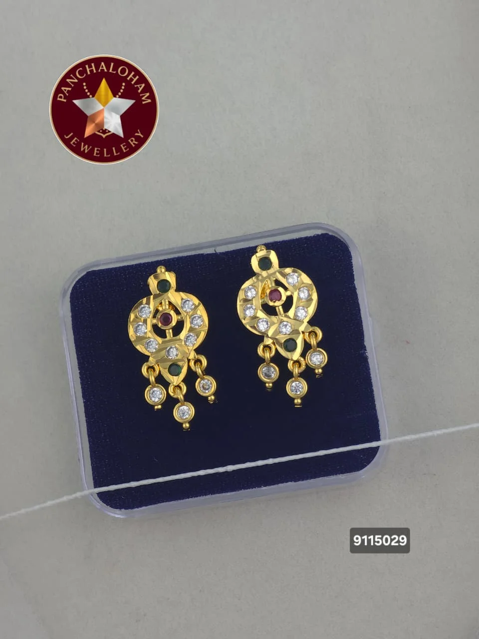Panchalohalu earrings gold finish 22