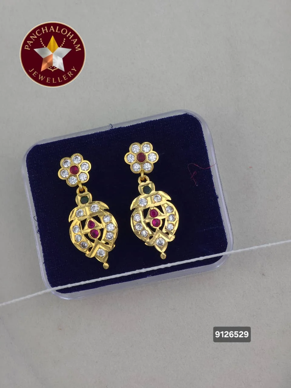 Panchalohalu earrings gold finish 12