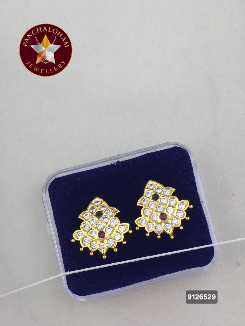 Panchalohalu earrings gold finish 17