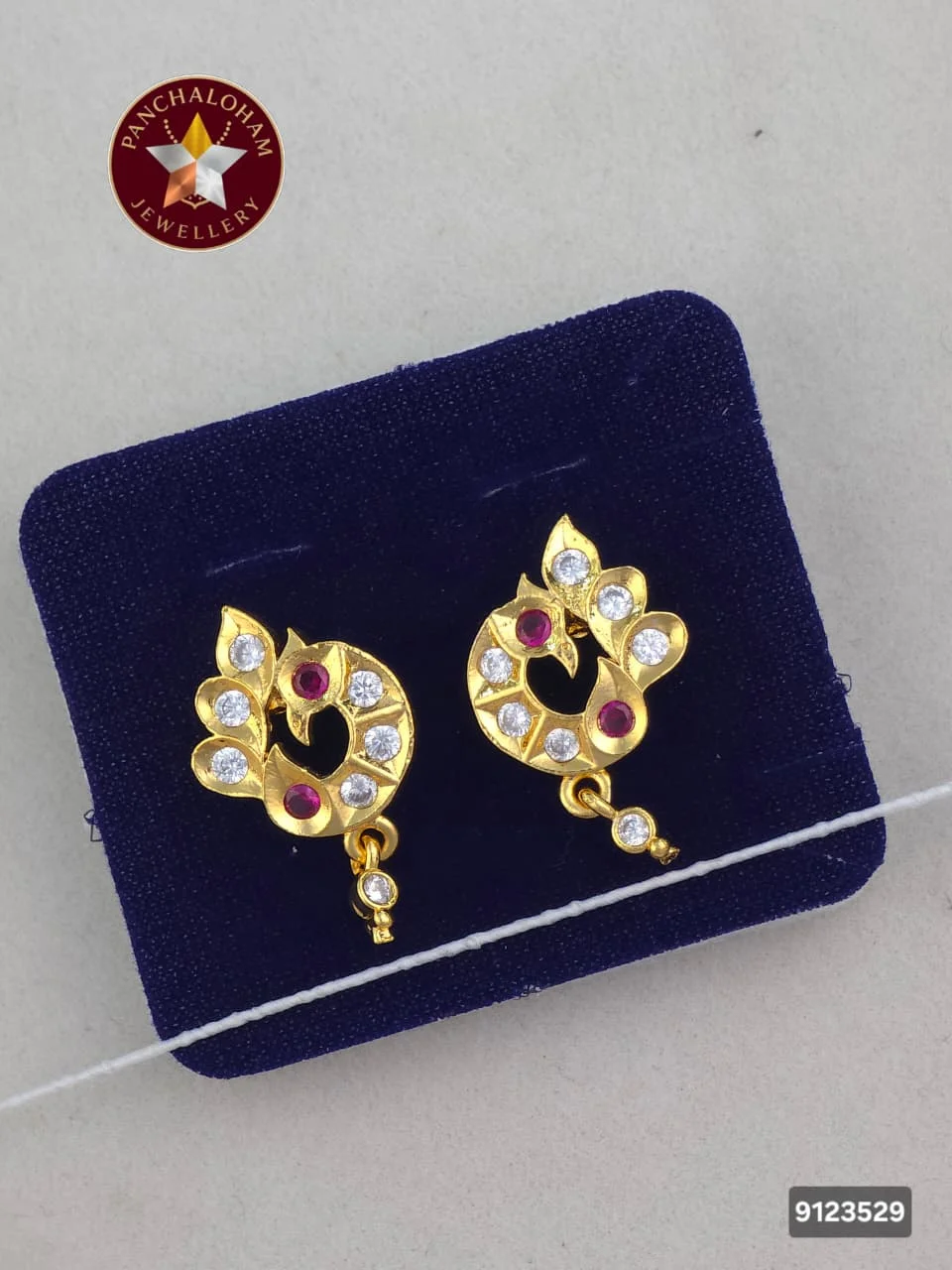 Panchalohalu earrings gold finish 1