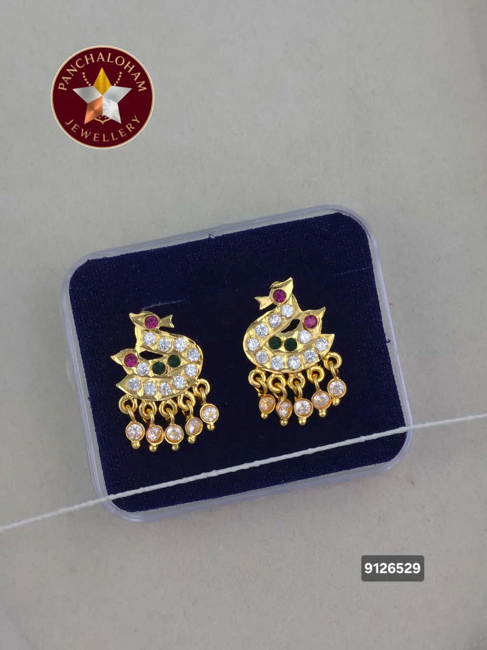 Panchalohalu earrings gold finish 10