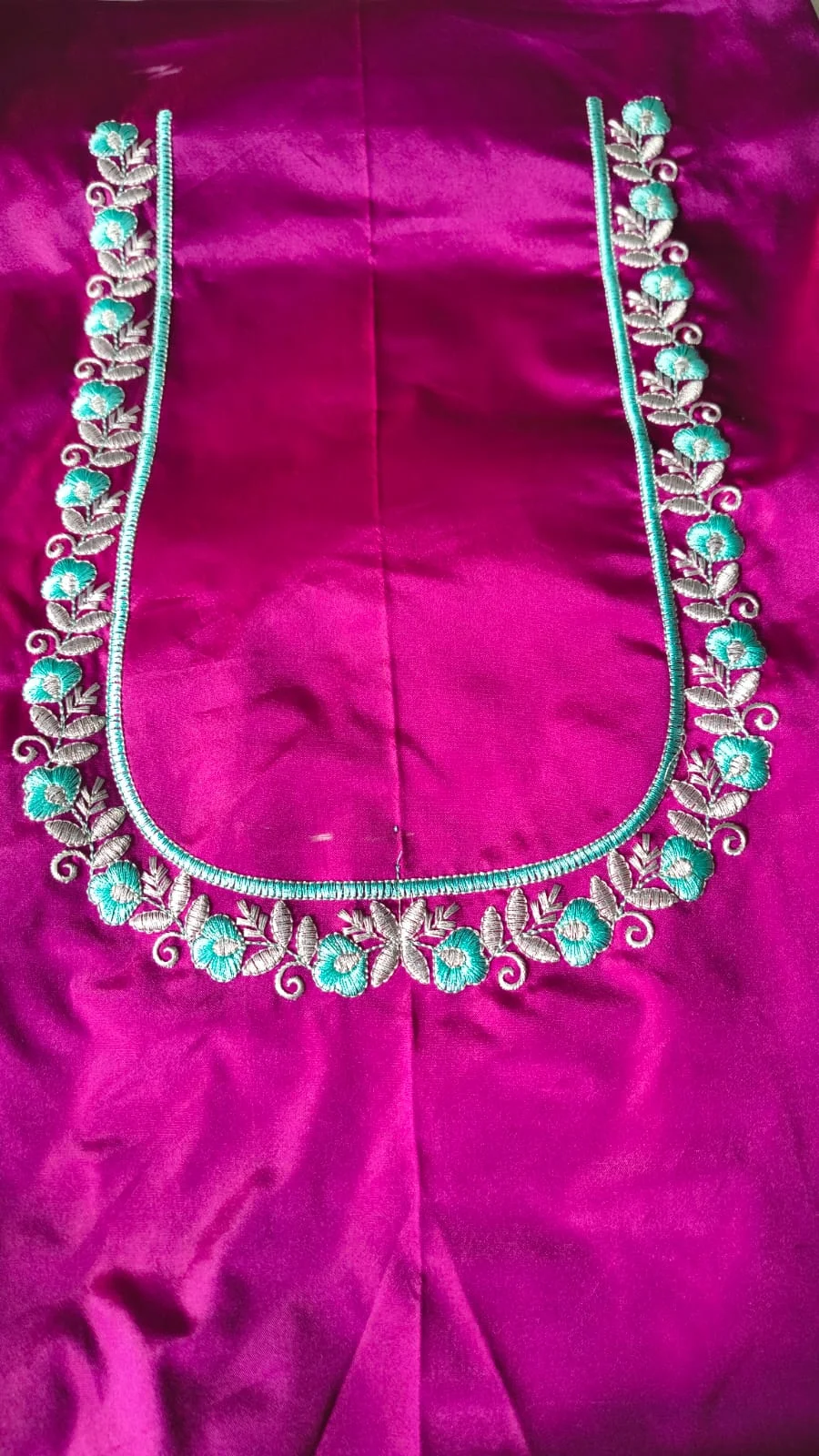 Computer embroidery work blouse piece 1