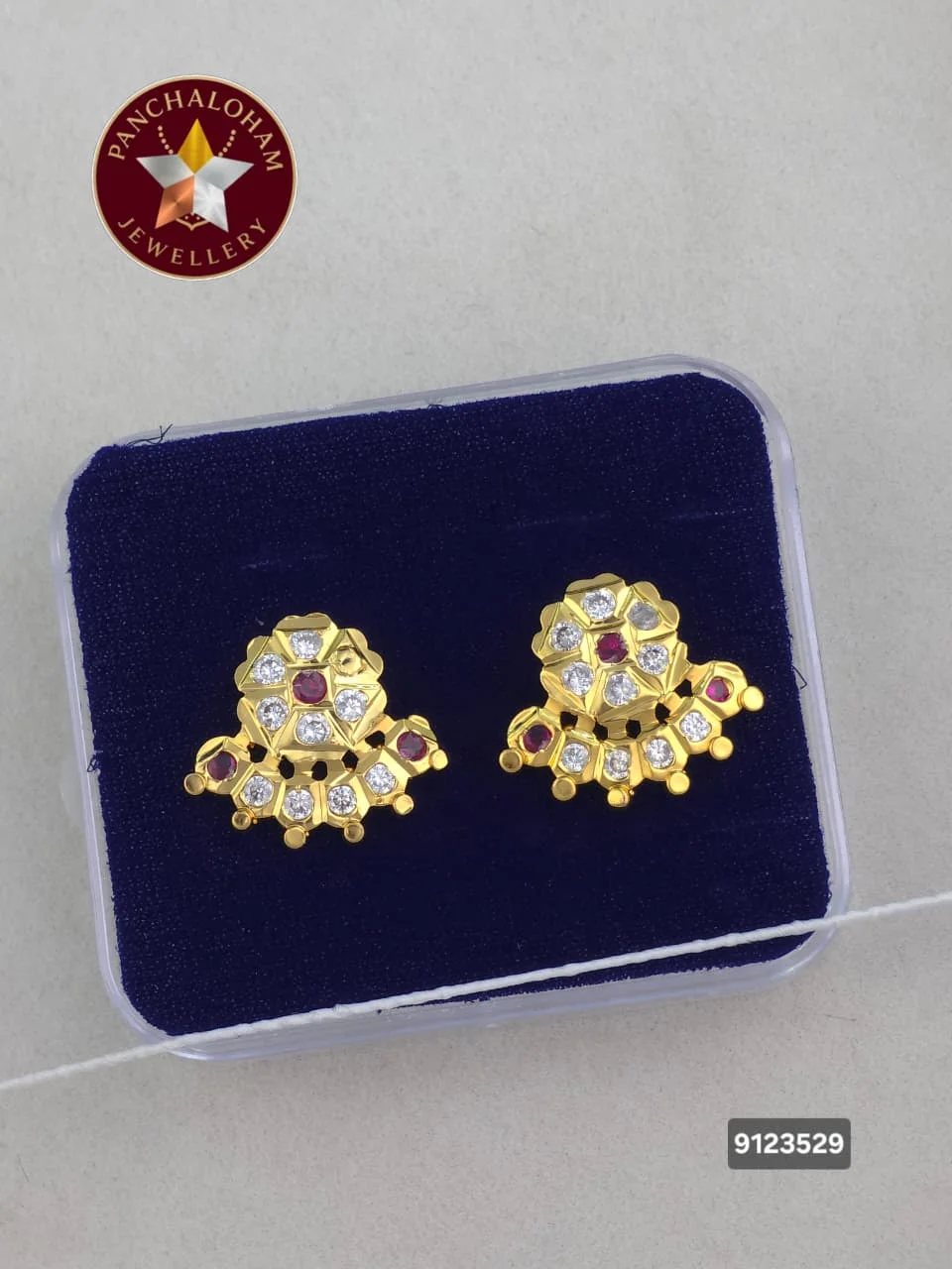 Panchalohalu earrings gold finish 29