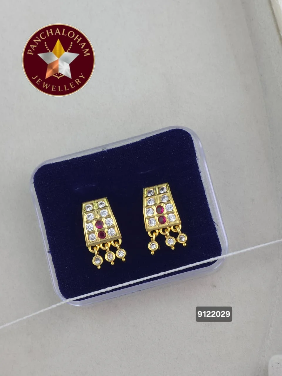 Panchalohalu earrings gold finish 16