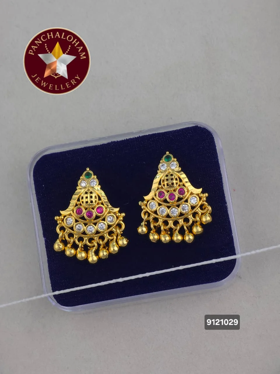 Panchalohalu earrings gold finish 15