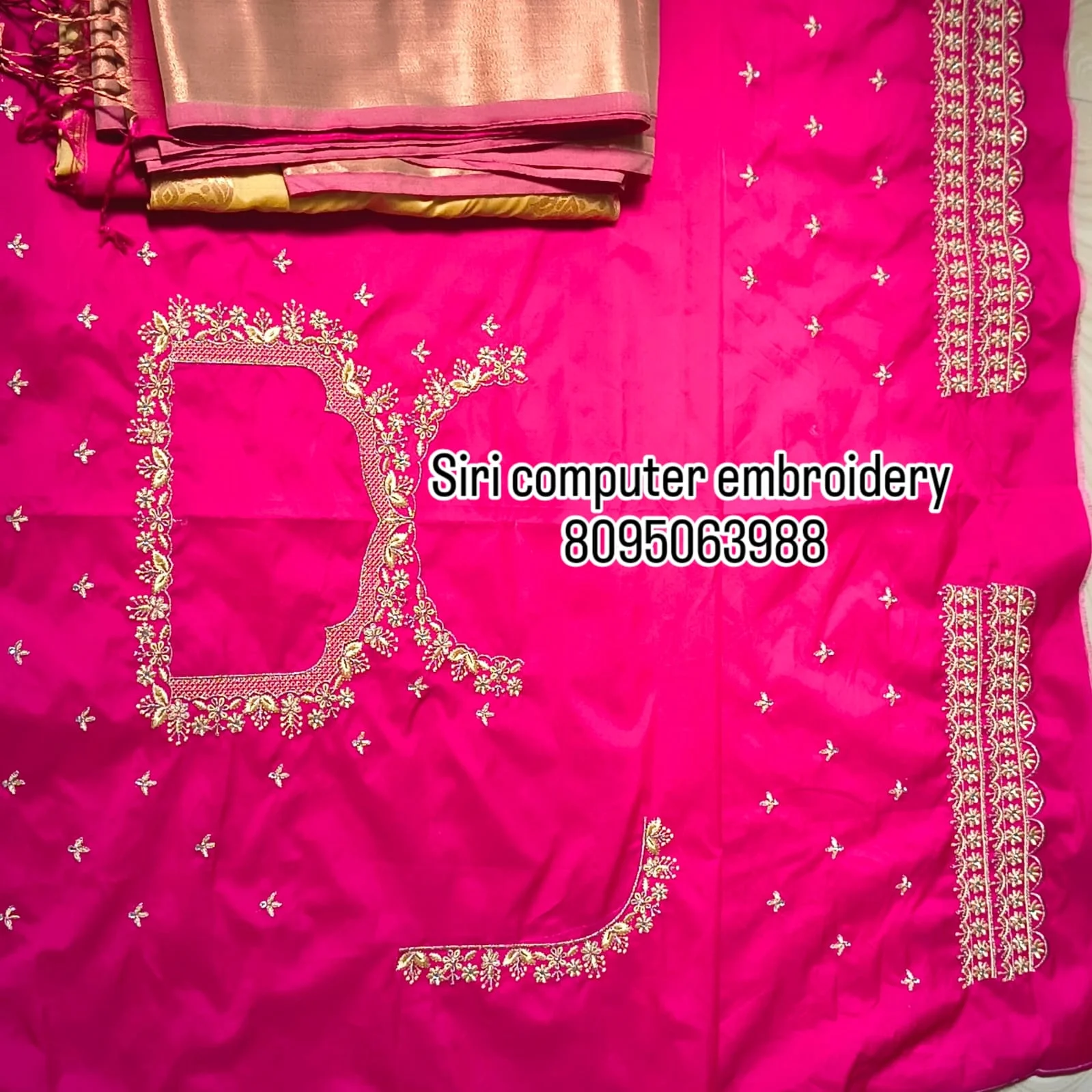 Pot neck embroidery blouse piece