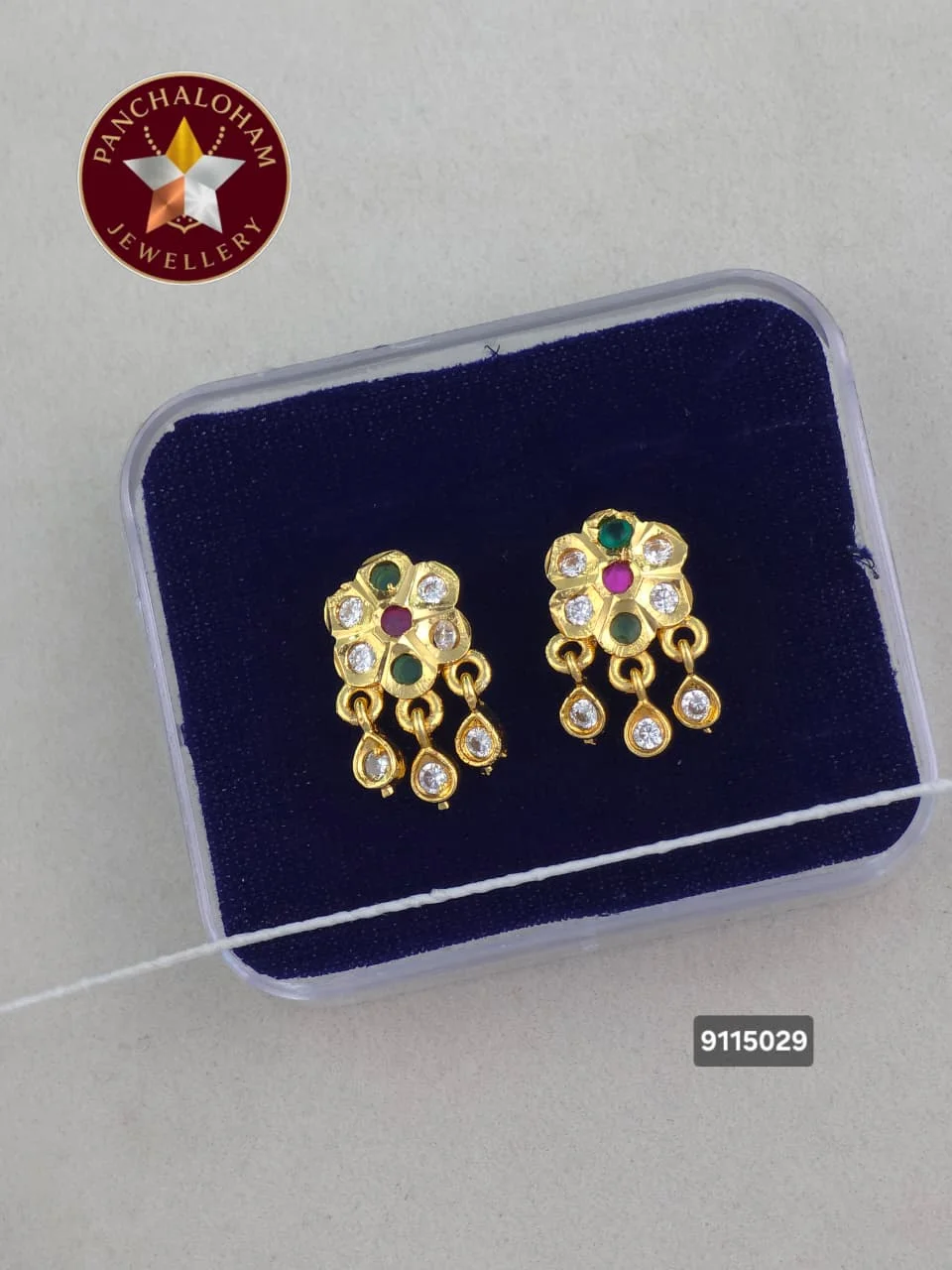 Panchalohalu earrings gold finish 28