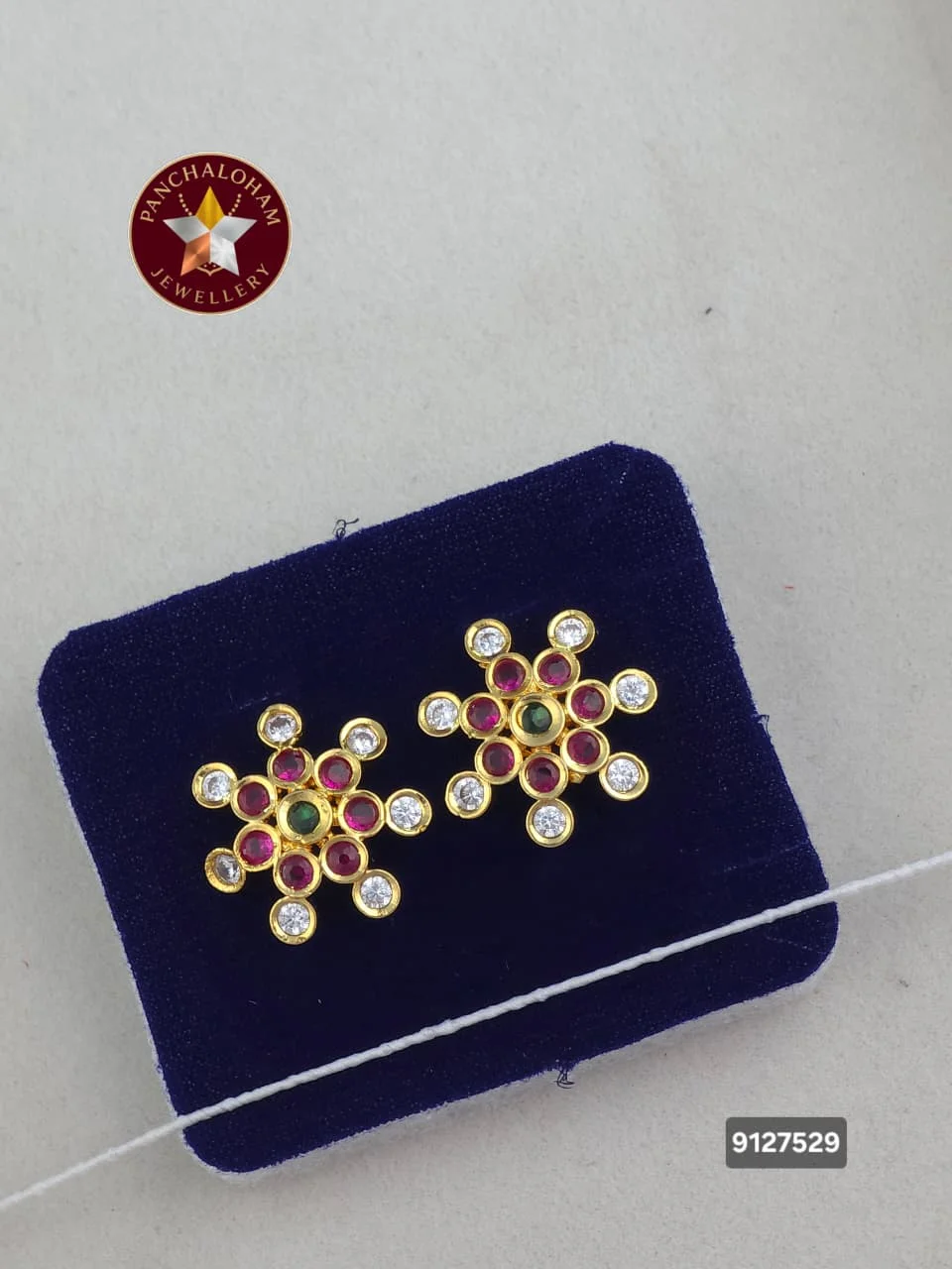 Panchalohalu earrings gold finish 7