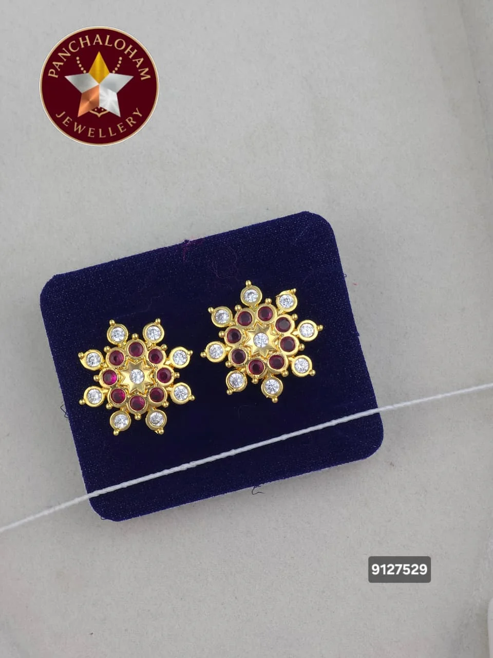 Panchalohalu earrings gold finish 9