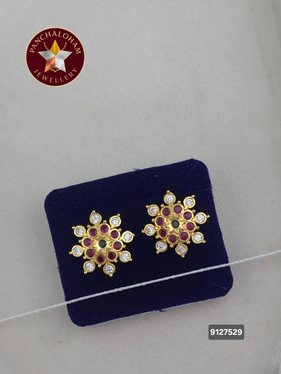 Panchalohalu earrings gold finish 8