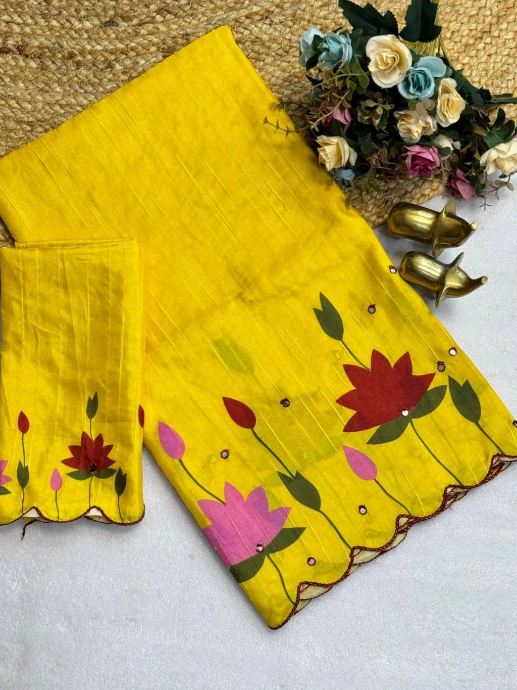 Tussar Silk Saree thumbnail 5