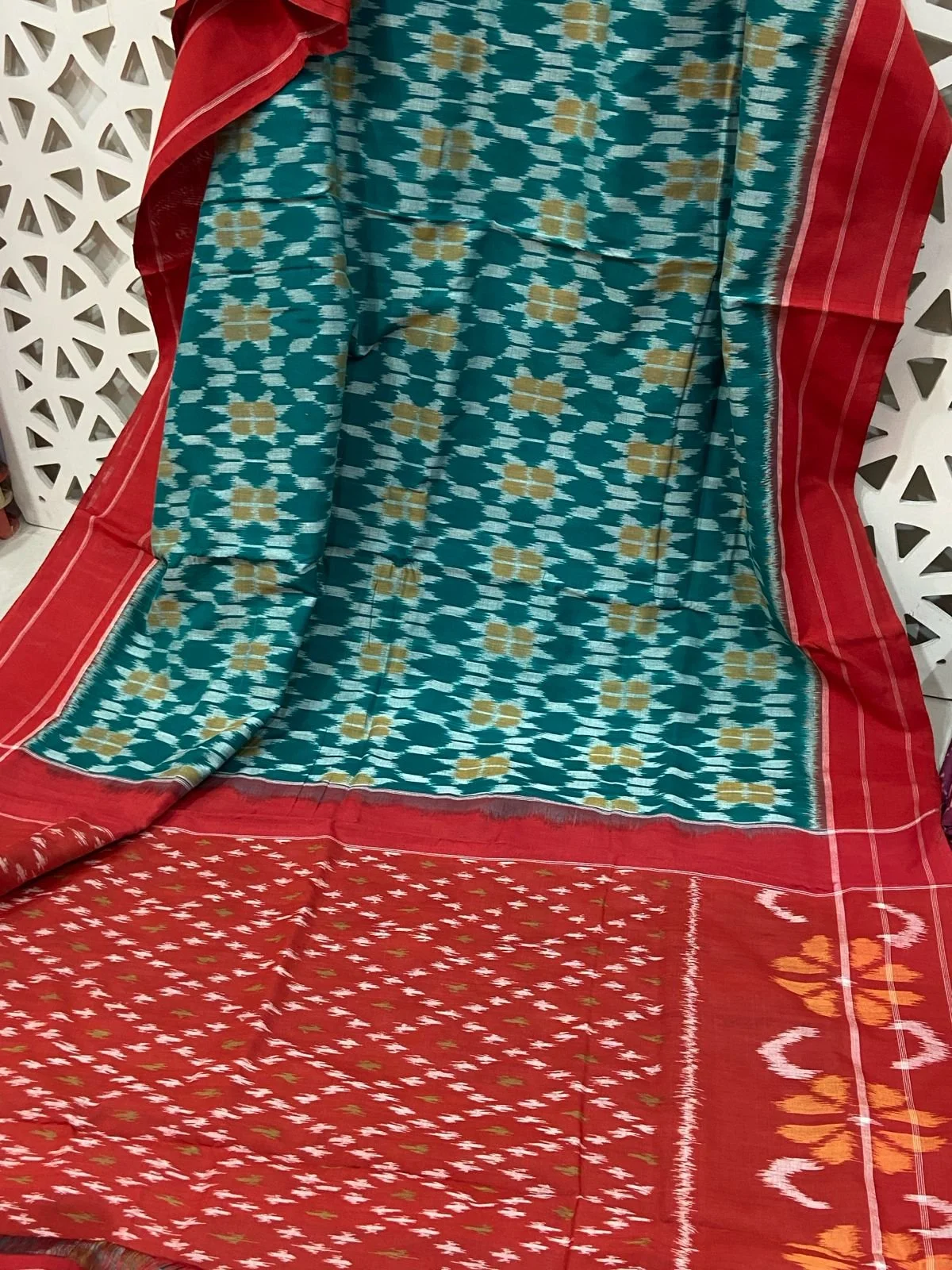 double ikkat cotton saree