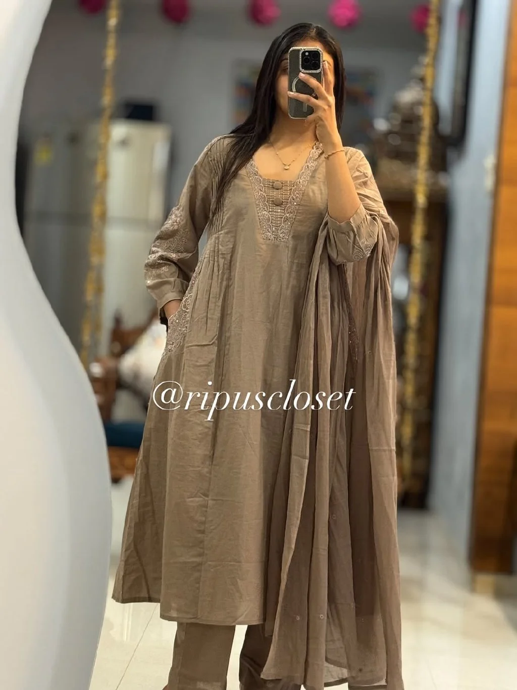 New Lounch Cotton Suit Set With Thread Work, Highlighting On The Kurta.Dupatta embroidery work cotton malmal and heavy work A-line patternProduct Color May Slightly Vary Due To Photographic Lighting Sources.Fabric: CottonBoth side pocket with embroidery work Fabric: Pure Cotton 6060 Size: M/38,L /40,XL/42,XXL/44,3xl/46Colour : two colorsWork:- Full Embroidered work+ dupatta malmal embroidery workProduct: Kurti + Pant+dupata embroidery workShop Price : 1025Free shipping Ready to Dispatch (100% Quality products guarantee) 3