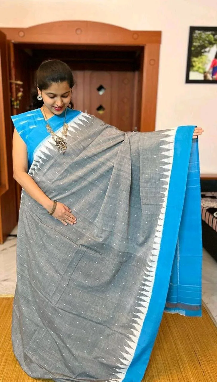 Lenin Saree With Ikkat Pattern 2