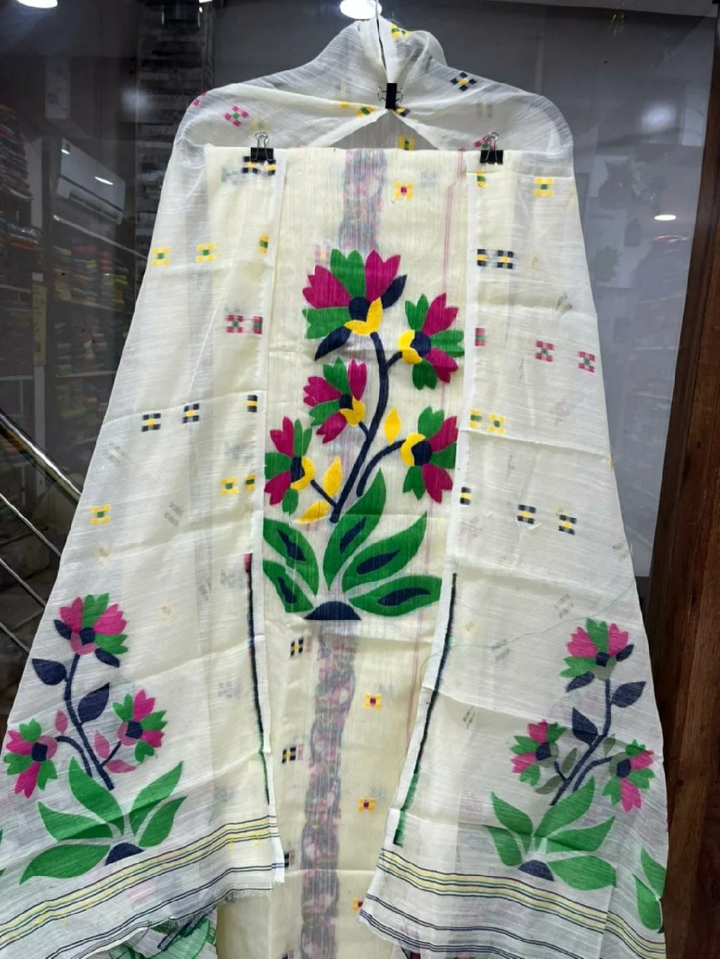 Pure Handloom, Pure Chenderi, Jamdhani Work thumbnail 2