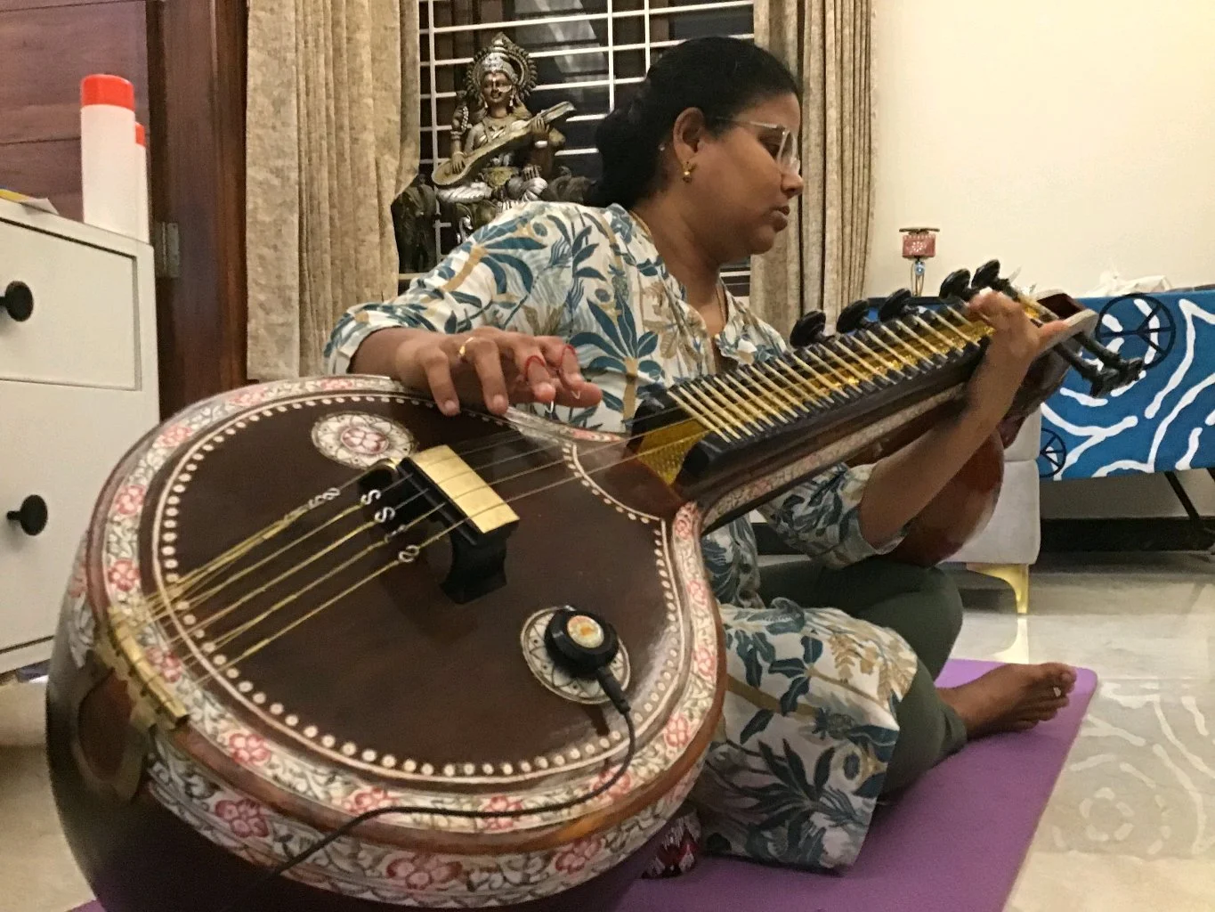 Traditional Indian Veena Musical Instrument