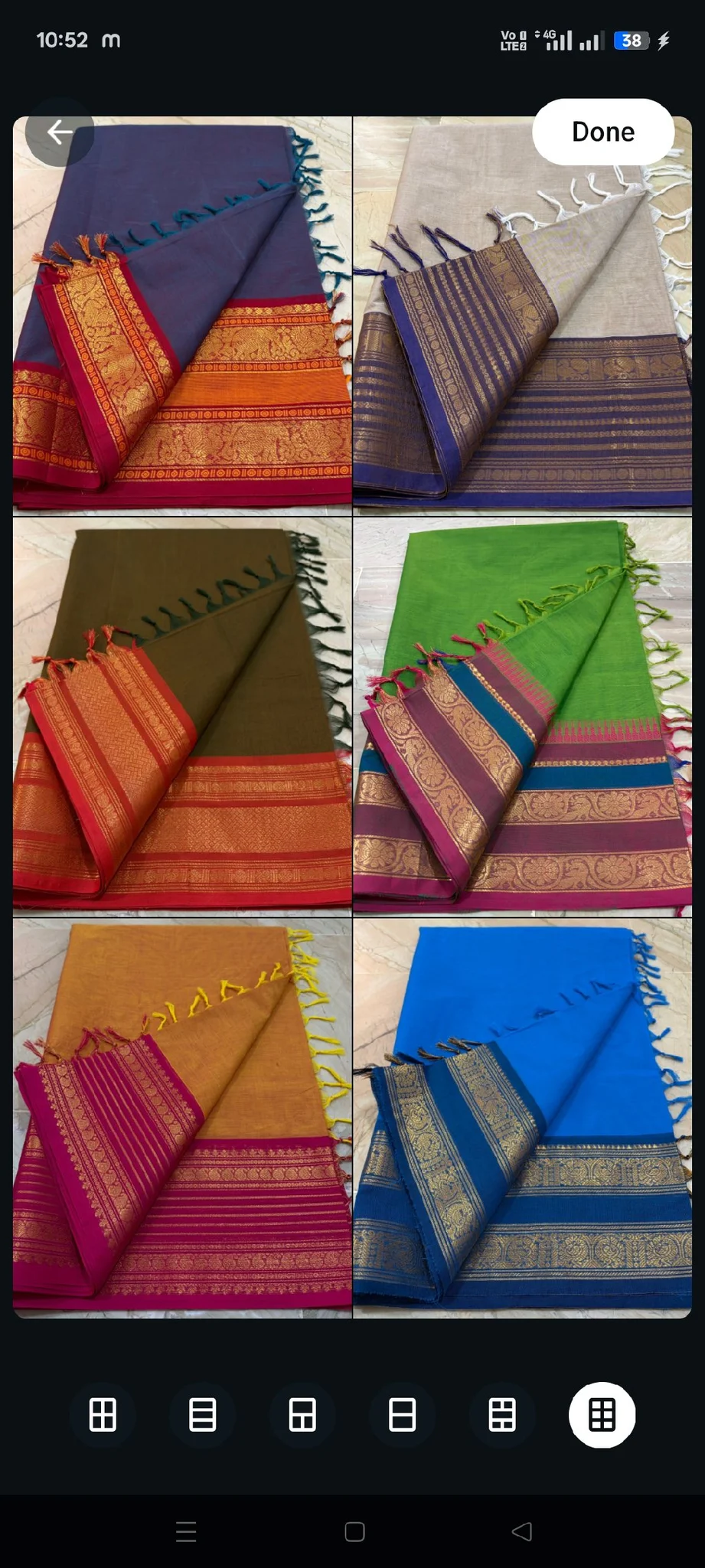Handloom Cotton Saree with Zari Border thumbnail 1