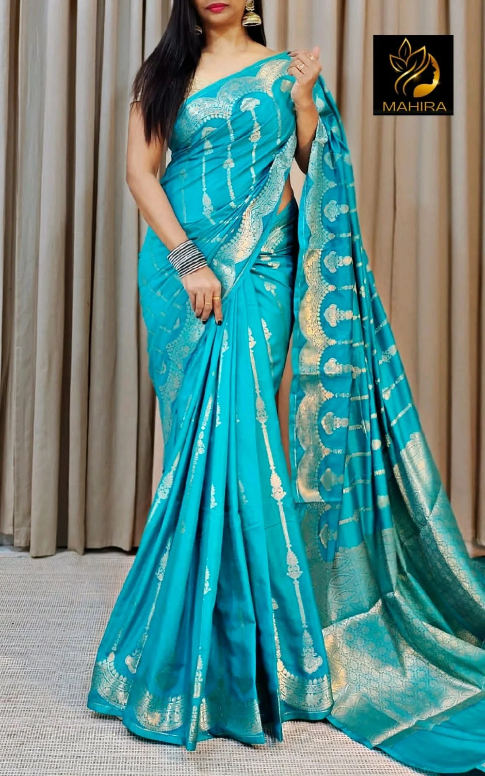Premium Banarasi Semi Georgette Silk Saree 9