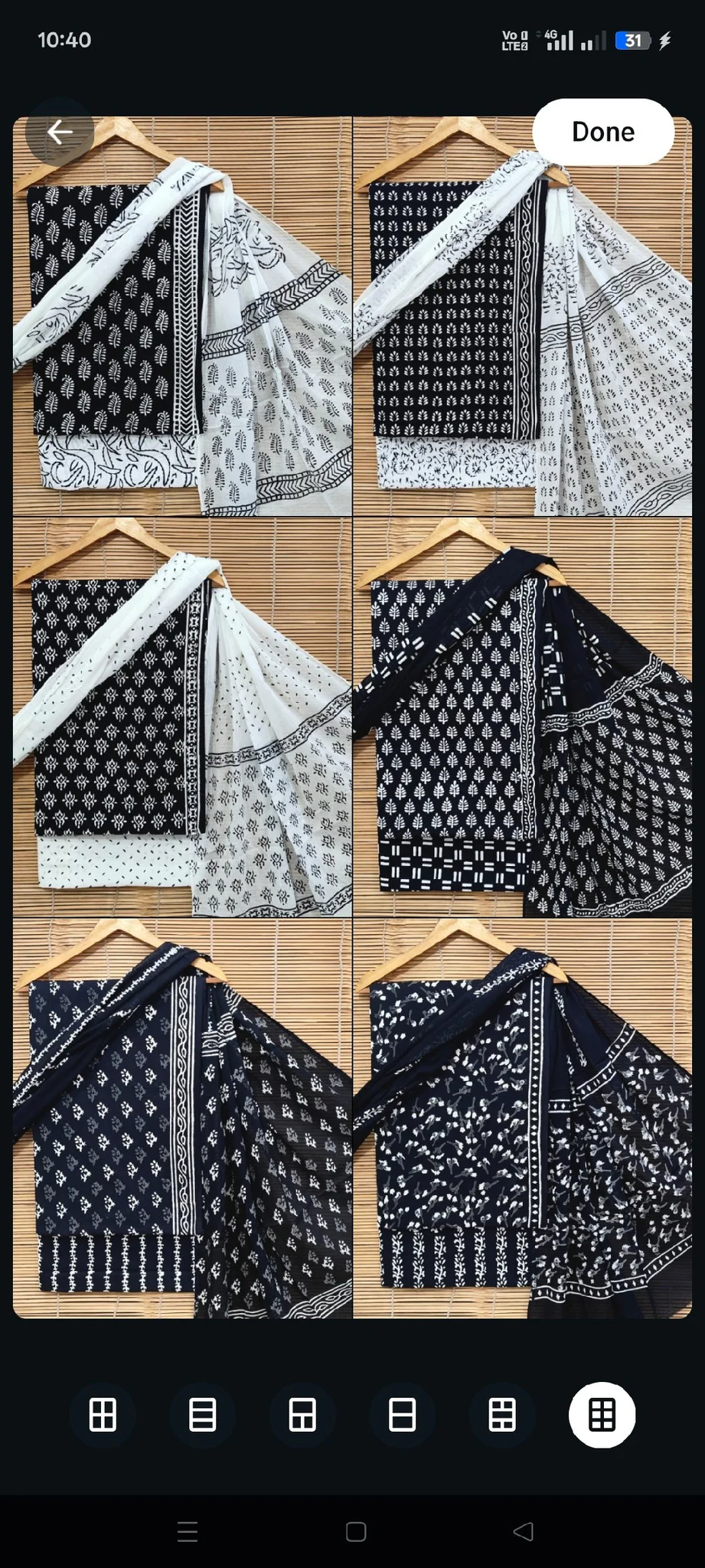 Hand Block Print Unstitched Fabric Set 2