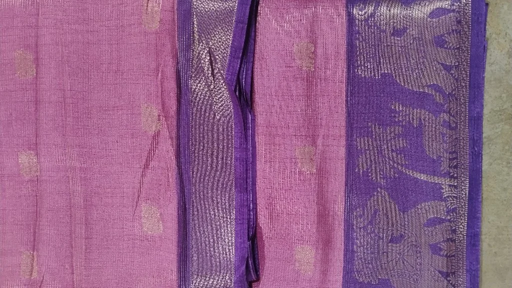 Uppada Tissue Pattu Silk Saree thumbnail 3