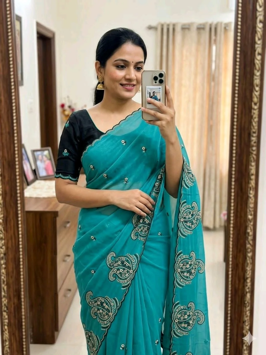 Embroidered Georgette Sarees 9