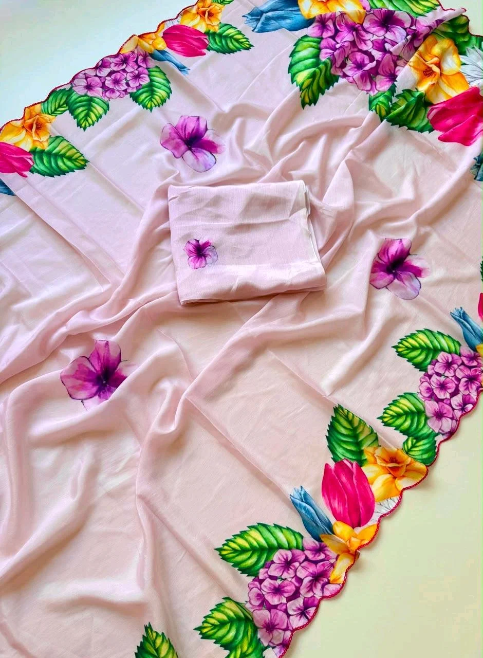 Soft Shinon Fabric Saree 10